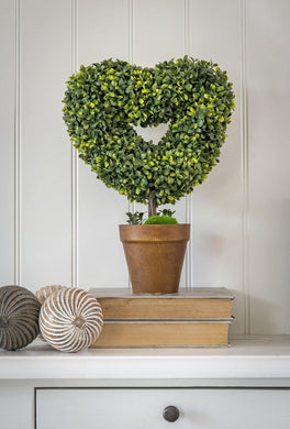 Faux Topiary Heart in Pot - Winter Star Gifts 