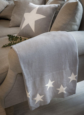 2 Way Dove Knitted Star Throw - Winter Star Gifts 