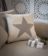 Load image into Gallery viewer, 2 way Dove Knit Star Cushion - Winter Star Gifts 
