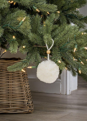 Pom Pom Decoration in Grey or White - Winter Star Gifts 