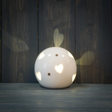 Heart Ceramic LED Globe - Winter Star Gifts 