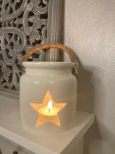 Load image into Gallery viewer, White Ceramic Star Lantern - Winter Star Gifts 
