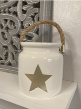 Load image into Gallery viewer, White Ceramic Star Lantern - Winter Star Gifts 
