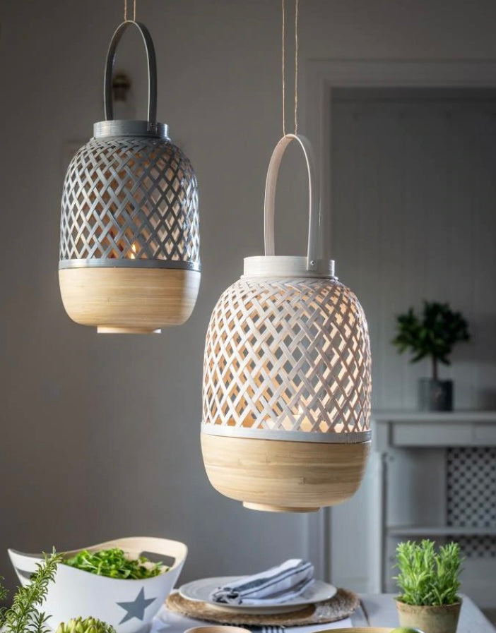 White Bamboo Lantern