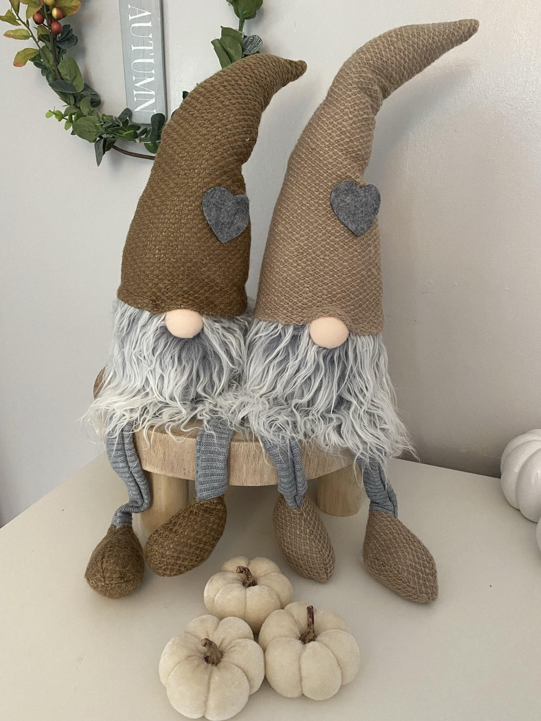 Large Autumn Gonk with heart -Brown hat - Winter Star Gifts 