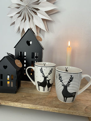 Reindeer mugs -set of 2 - Winter Star Gifts 