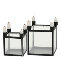 Load image into Gallery viewer, Glass Cube candle holder - set of 2
