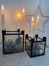 Load image into Gallery viewer, Glass Cube candle holder - set of 2
