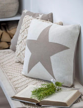 Load image into Gallery viewer, Reversible Star cushion ~taupe
