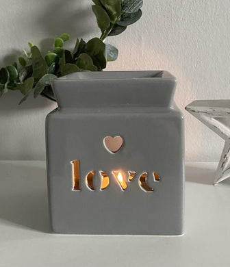 Grey Love Wax Burner - Winter Star Gifts 